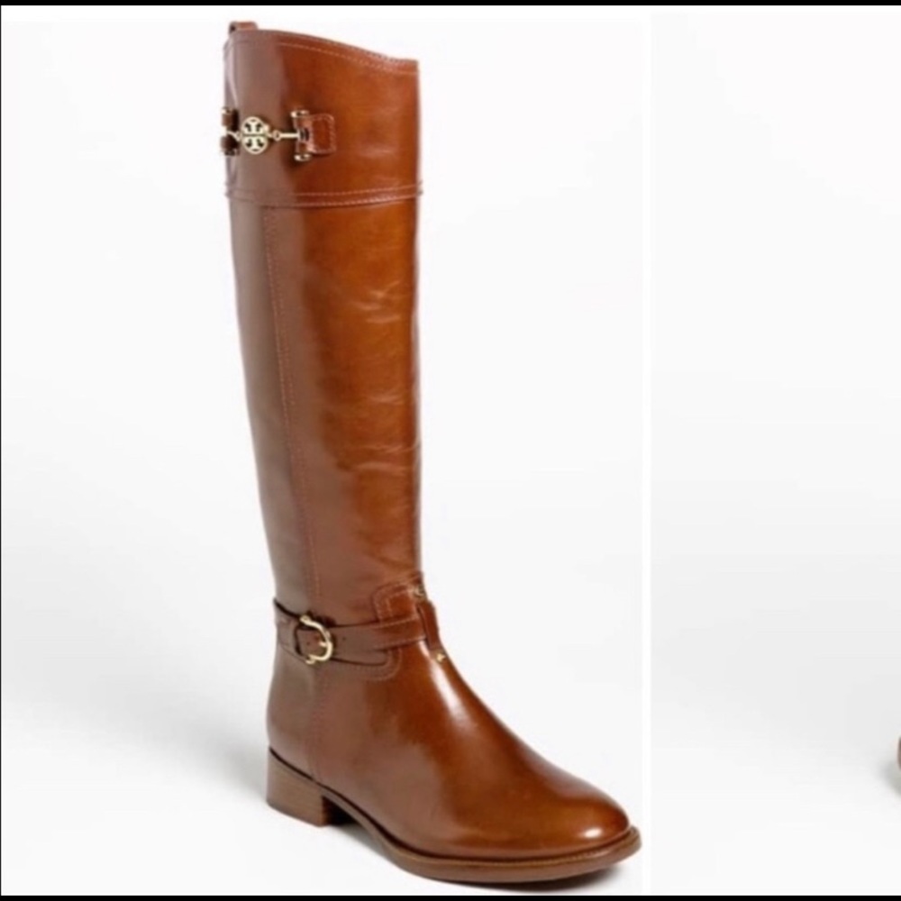 $550 Tory Burch Nadine Riding Boots Leather 7.5